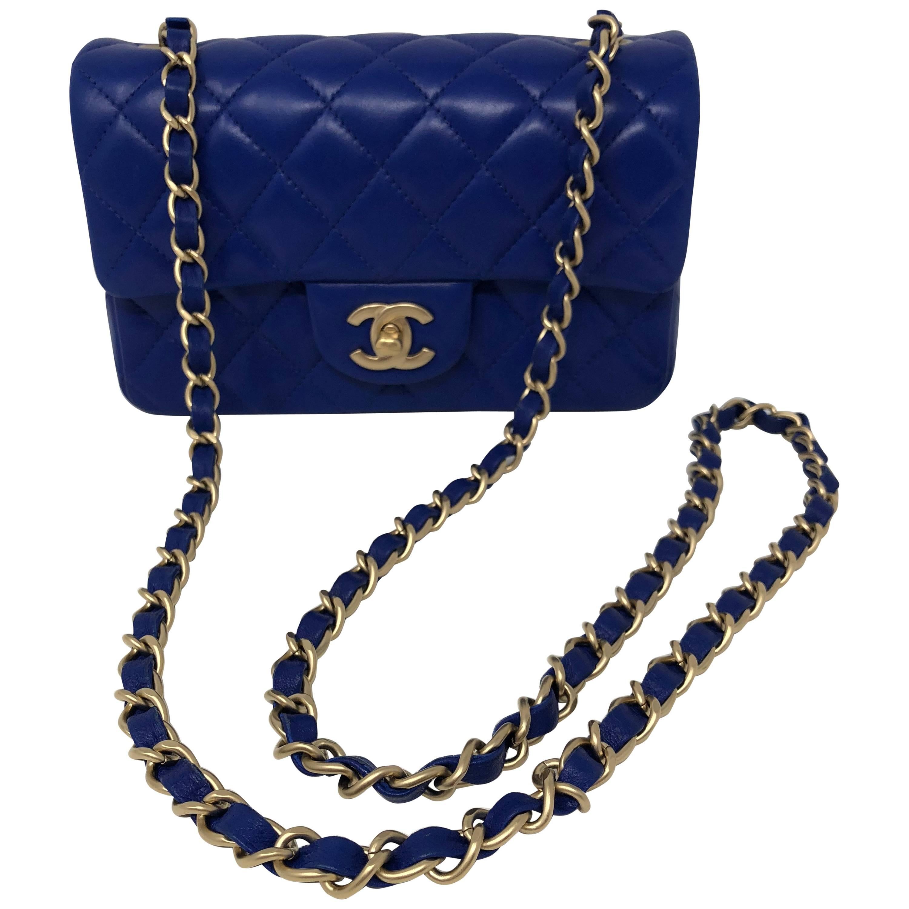 Chanel Mini Royal Blue  Designer WishBags